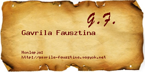 Gavrila Fausztina névjegykártya